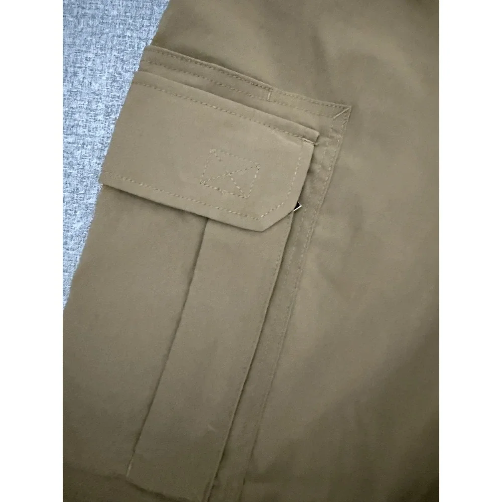 NWOT Duluth Trading Co Mens Tan Nylon Spandex Cargo Pants with Belt LX30
